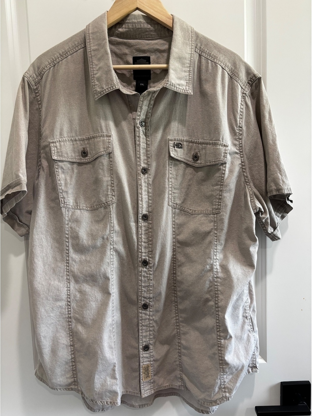 Harley-Davidson Garment-Washed Woven Shirt 2XL (Style #96487-16VM)